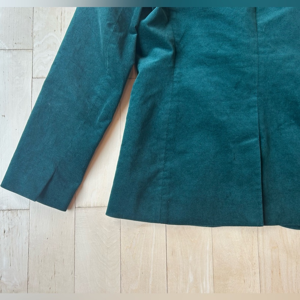 J. Crew Women’s Velvet One-Button Blazer Old Forest Green Style BU281 Size 8 EUC - Picture 14 of 16